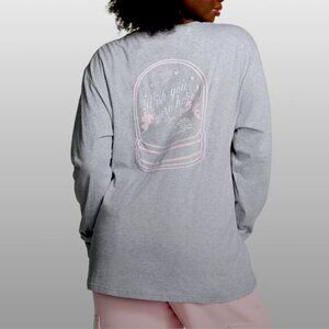 PINK Victoria’s Secret Cotton Campus SNOW GLOBE Long Sleeve T-shirt - NWT
